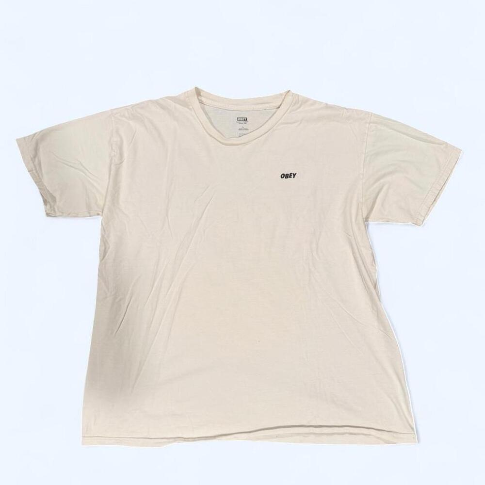 OBEY Quality Dissent White Graphic T-Shirt – Men’s Large